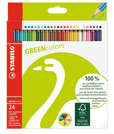 STABILO GREENcolors Milieuvriendelijke Kleurpotloden ARTY 12 stuks